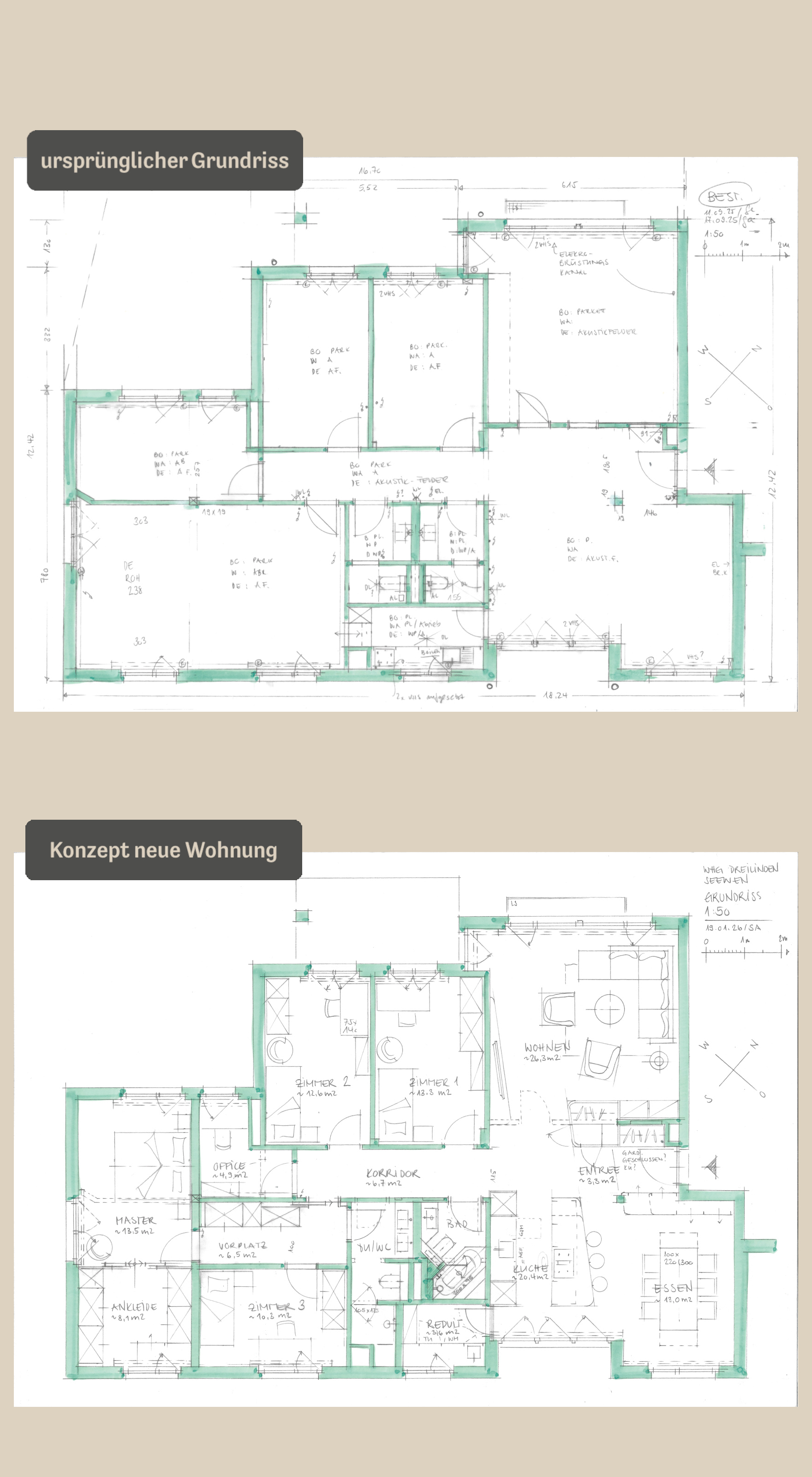 Grundrisse alt und neu